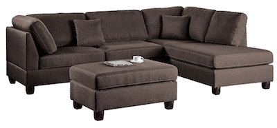 best sectional couches Poundex Bobkona